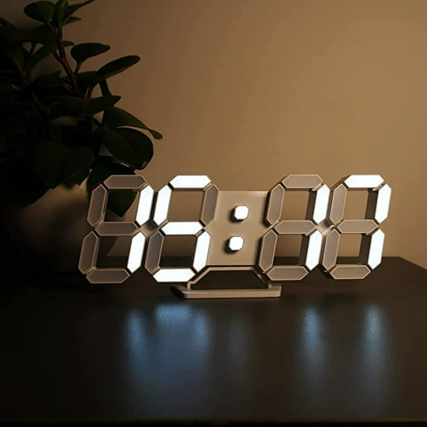 Reloj Digital Pared Luz Led Hora Fecha Temperatura
