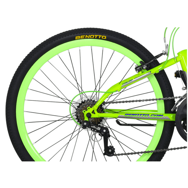 Bicicleta de Montaña Rodada 26 con 21 Velocidades, Suspensión/freno Disco  en Azul/Verde de Benotto Rush
