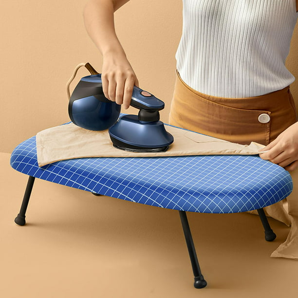 Mini tabla de planchar plegable compacta para planchar puños camisa escote  mangas encimera tabla de planchar para viaje sala de costura gar escritor  Azul Macarena Tabla de planchar