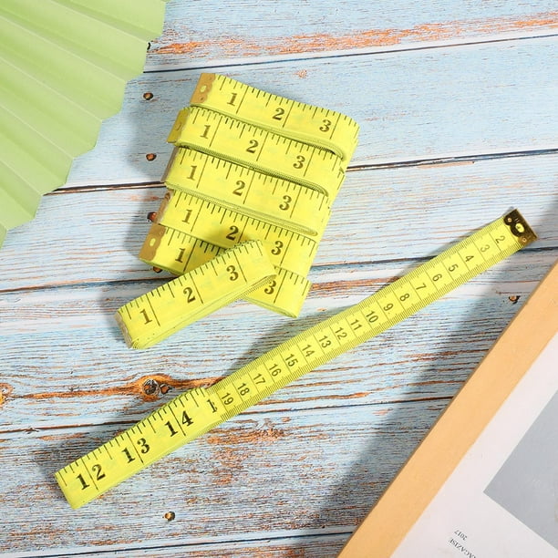 Cinta métrica suave para medir el cuerpo, cinta métrica de tela a medida  para perder peso, regla flexible, doble escala de 59.1 in/60 pulgadas  (verde)