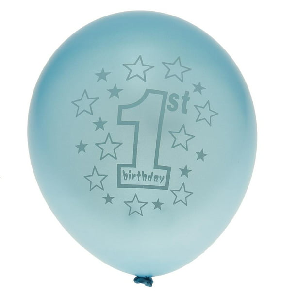 Comprar 10 Uds. Globos de látex para Baby Shower, niño y niña, decoración  para fiesta de cumpleaños de 1. ° y 2. ° años, globos con estampado de  corazón y estrella
