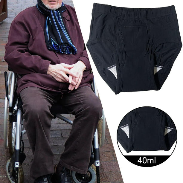 Pañales para Ancianos Ropa Interior Reutilizable Lavable para Hombres  Mujeres Adultos Ancianos gris oscuro L Zulema Pantalones de pañales para