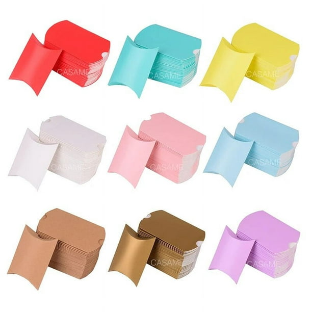 40 bolsas de papel kraft para recuerdos de fiesta, 10 colores