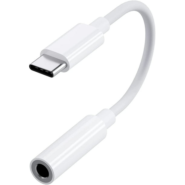 Adaptador de conector de auriculares USB tipo C a 3,5 mm, divisor