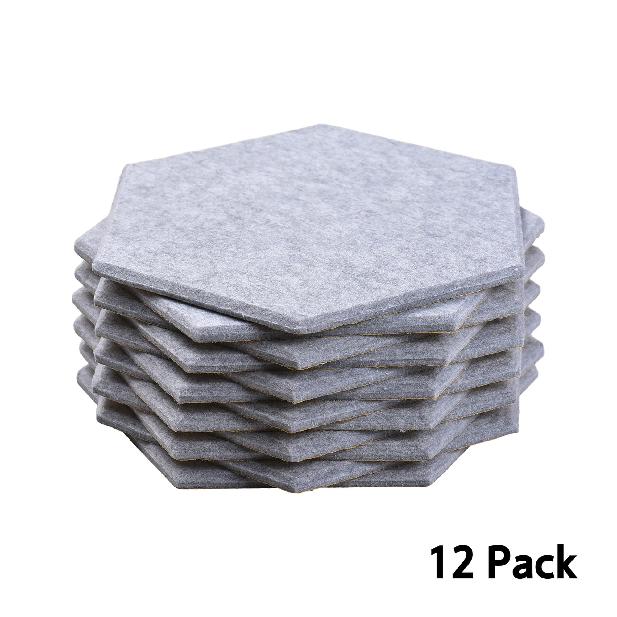 BUBOS - Paquete de 12 paneles acústicos hexagonales de insonorización para  pared, 14 x 13 x 0.4 pulgadas, acondicionamiento acústico para estudio de
