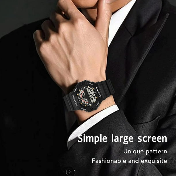 Reloj con Correa de Cronógrafo Digital para Hombre WR50M
