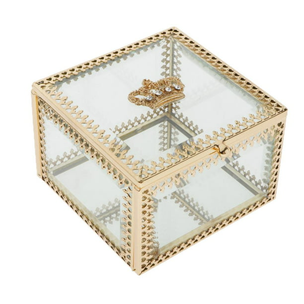 Caja De Cristal Transparente Para Joyería, Caja De Maquilje, Soporte Para  Pntas Sunnimix cajas de organizador de joyas de maquillaje