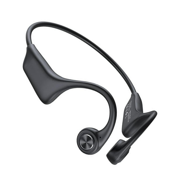 Auriculares de conducción ósea Bluetooth 5.0 Auriculares de oreja abierta  Ligero a prueba de agua Negro 16G