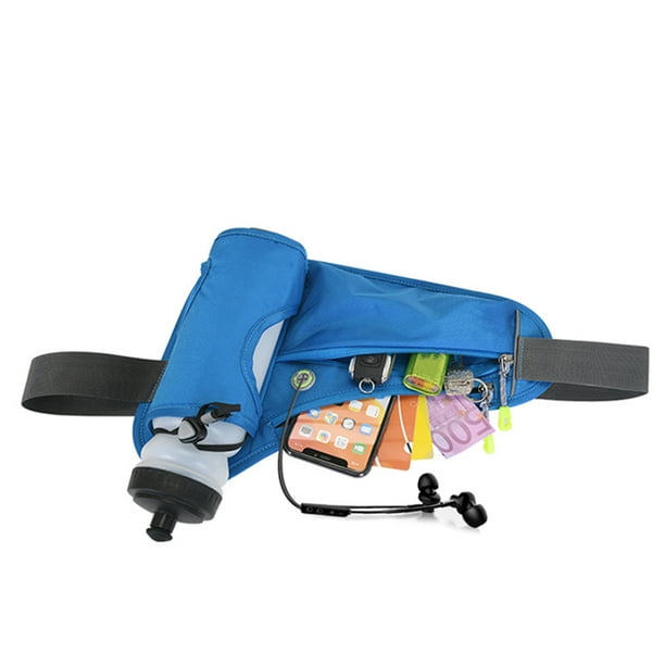 Riñoneras deportivas de nailon para hombre y mujer bolsa de cintura  Likrtyny para correr soporte para botella de agua para acampar al aire  libre senderismo Fitness ciclismo