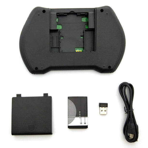 Mini teclado inalámbrico Control remoto Touchpad Mouse Combo controlador  con RGB retroiluminado para Smart TV Android TV Box PC IPTTV 2.4GHz