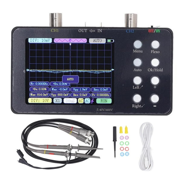 Osciloscopio Digital de doble canal, generador de señal de entrada