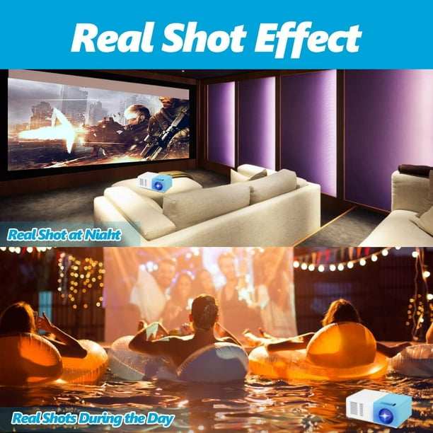 Mini proyector, proyector de video LED Full HD 1080P, proyector de cine en  casa, proyector portátil para interiores y exteriores, ideal para sala de