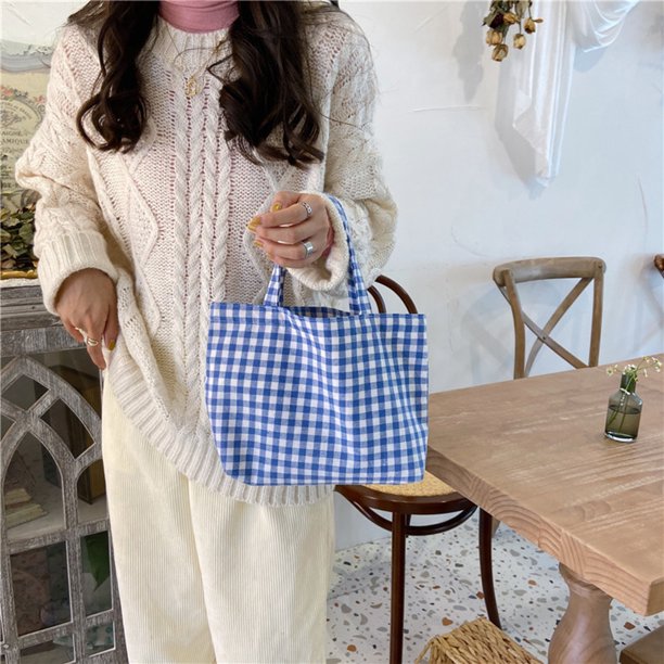 Bolsa de tela para compras, grande a cuadros para Picnic, viaje, moda, para  mujer Ndcxsfigh Para Estrenar