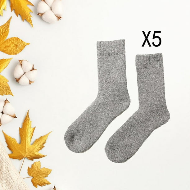 Calcetines de moda para hombre, 5 pares de invierno, cálidos, gruesos, acogedores, calcetines de lan Yinane calcetines hombre | Walmart en línea