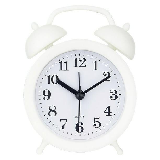 Mini lindo Vintage Retro analógico doble campana reloj despertador para  niños, sin repetición, funciona con pilas, campana fuerte para personas que  duermen mucho Vhermosa CPB-CJZ911-1