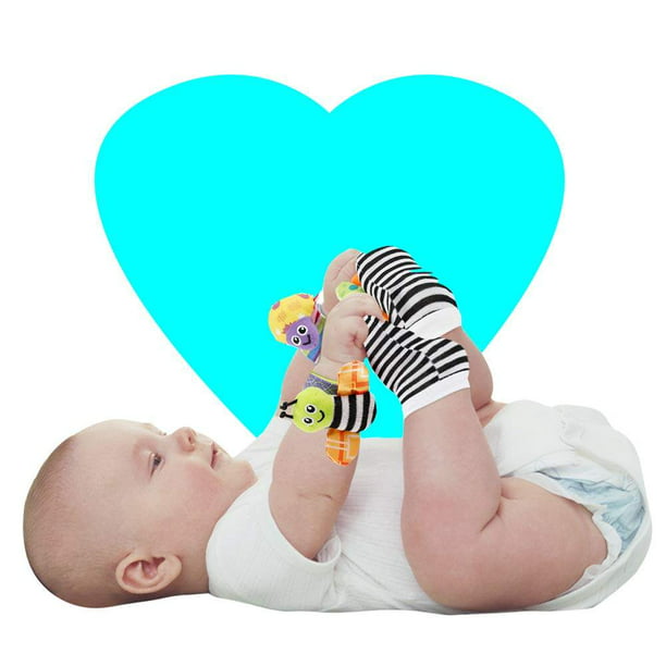 calcetines para niños Calcetines con sonajero para bebé, juguetes de 3 a 6  a 12 meses, juguetes de aprendizaje para niñas y niños Ormromra CZJP-HY10