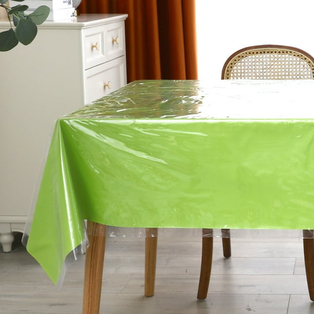 Protector para mesa de comedor, mantel de PVC transparente, cubierta de  plástico, impermeable, lavable, mantel de vinilo rectangular, para mesa de