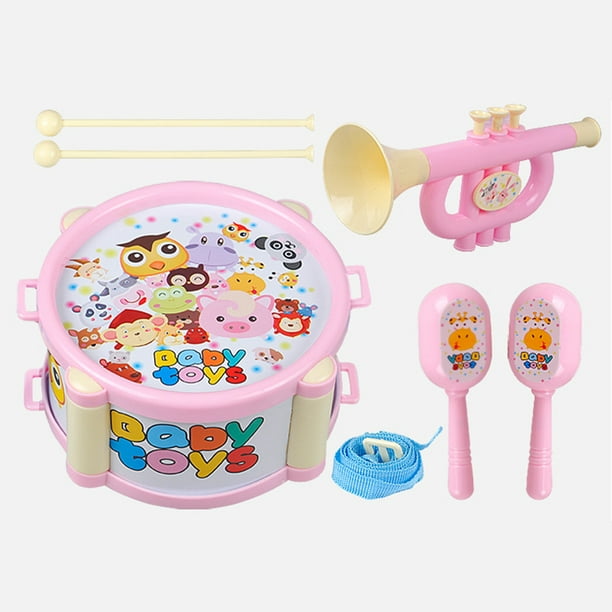 Batería de Jazz de 6 unidsset para niños juguete de percusión Ehuebsd Kits  de instrumentos musicales para bebés tambor Joy Pat educativo temprano