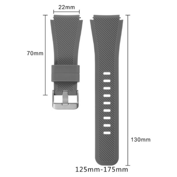 Universal 22mm de silicona reloj correa de repuesto negro + gris Sunnimix  Correa de reloj de pulsera