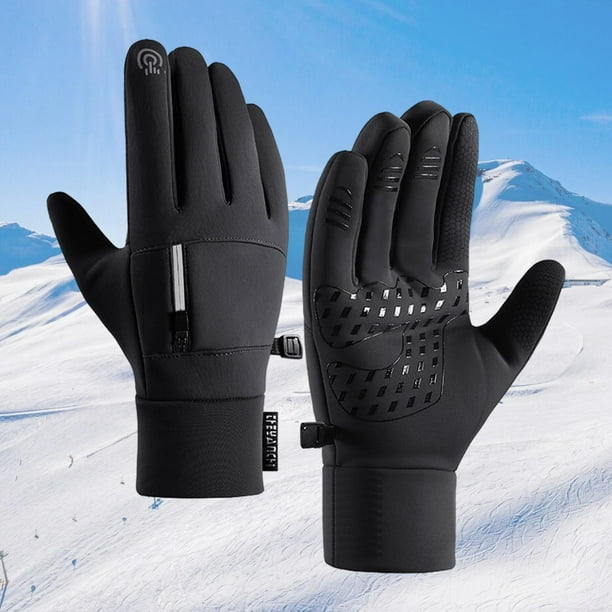 Guantes impermeables para mujer, guantes de esquí de nieve para invierno,  pantalla táctil deportiva