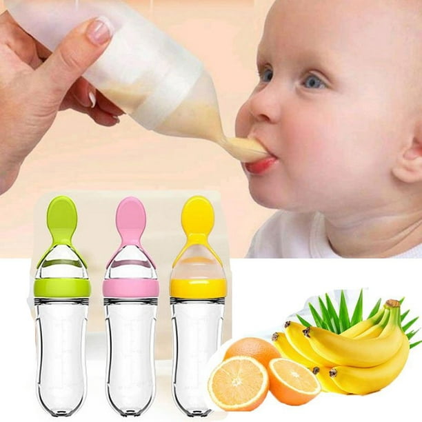 Cuchara De Silicona Para Alimentación De Bebé De 5 Piezas Para Bebés,  Niñas, Y Bebés Sunnimix Cucharas de silicona