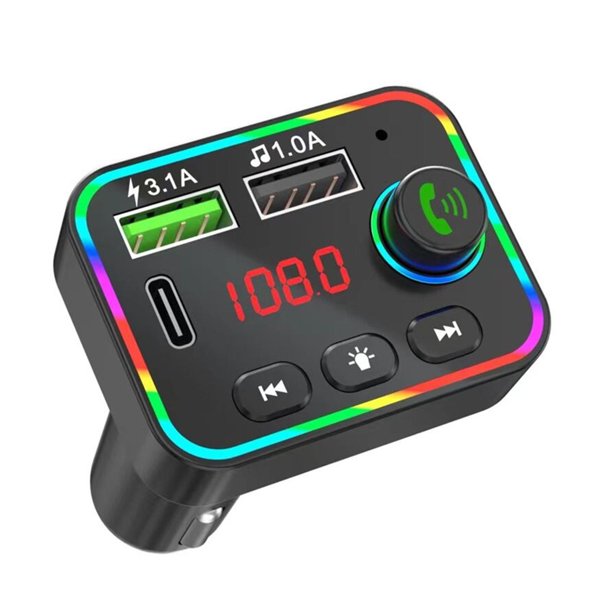 TRANSMISOR FM DIGITAL BLUETOOTH COCHE MP3 CARGADOR MECHERO USB LCD