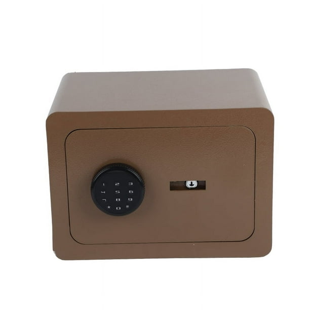 Caja fuerte mini antirrobo, cajas fuertes de depósito con teclado de acero  de alta resistencia para oficina en casa, color dorado