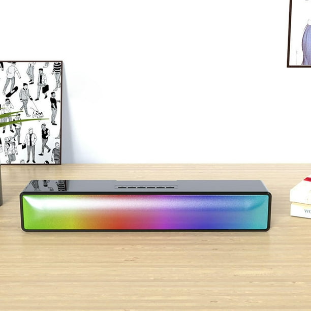 inalámbrico para computadora, 5.1 RGB Stereo Soundbar Soundbar, para Tablet  Desktop Laptop Cellphone PC. CUTICAT Barra de sonido de escritorio
