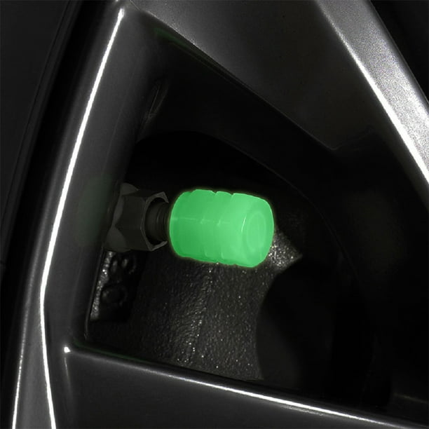 Kenally Tapa de válvula de neumático de coche, junta de goma desmontable  Universal luminosa, tapas de repuesto para camiones a prueba de Type3 NO3