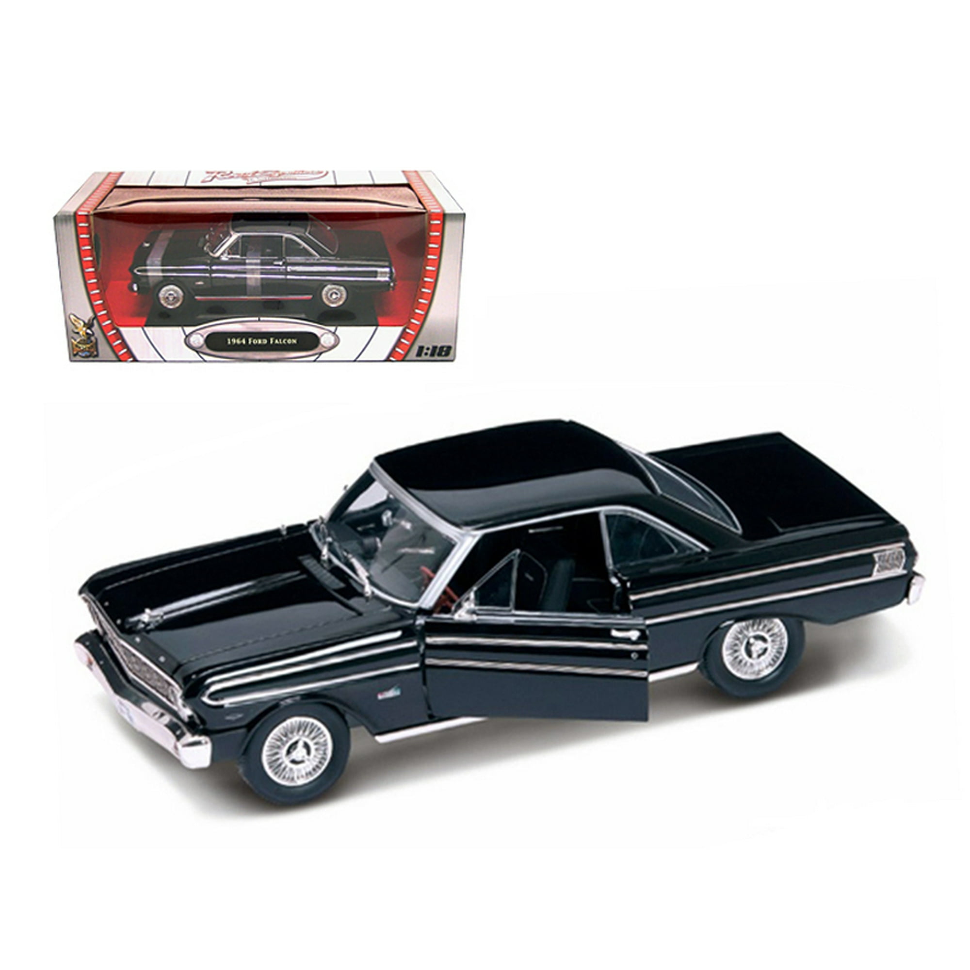 1964 Ford Falcon Diecast Car Model 1/18 Black Die Cast Car por Road ...