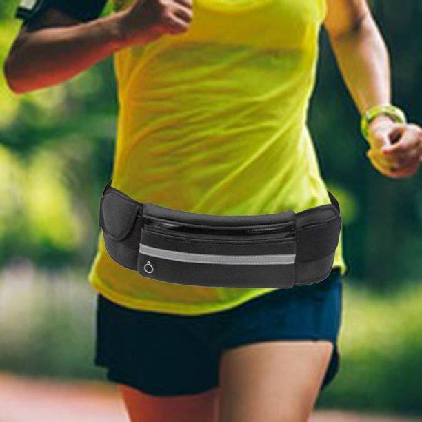 Riñonera Running para Correr, Impermeable, con Tiras Reflectantes y  Orificio para Auriculares, Ideal para Todo Tipo