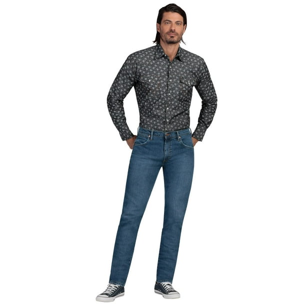 Pantalón Jeans Skinny Wrangler Hombre 600 azul acero 36-32 WRANGLER
