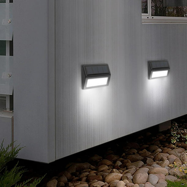 3 Luces Con Energía Sor Para Exteriores Para Escaleras, Lámpara De Led  Automática 3 piezas Baoblaze Luces de paso a prueba de agua