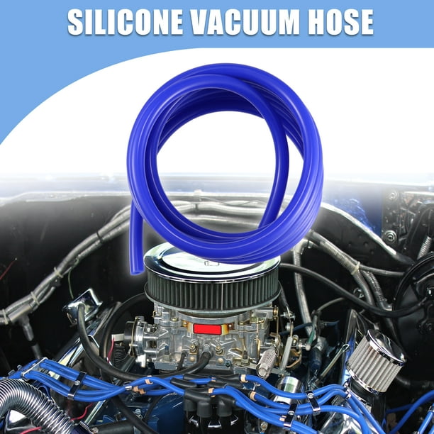 Unique Bargains Auto Silicone Vacuum Tubing Hose Line Hose Pipe Blue ID 6mm  9.84ft Length