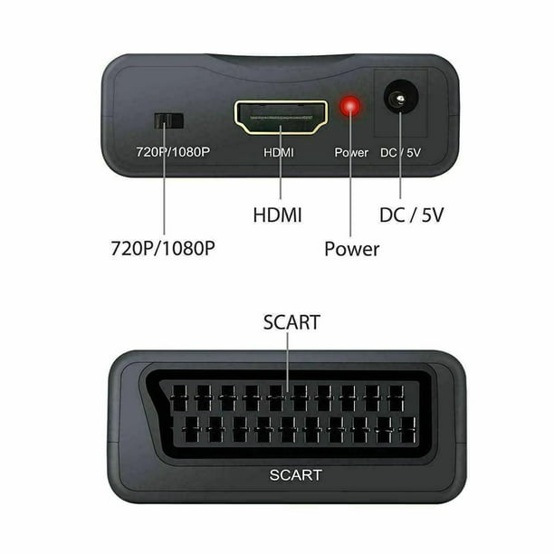 Convertidor HDMI a euroconector Adaptador convertidor de audio y video HD  TV DVD Universal Adepaton LL-0406