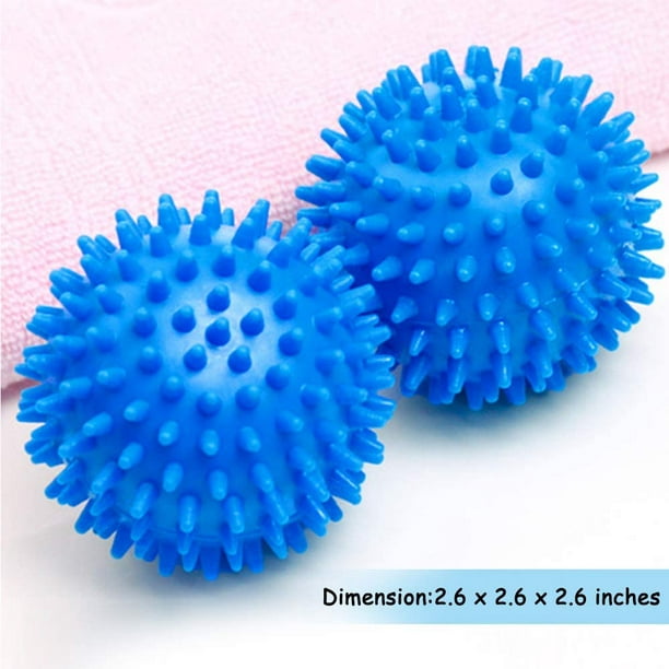 S&T INC. Bolas de secadora reutilizables, suavizante de tela para  lavandería, azul, 2.5 pulgadas, paquete de 6