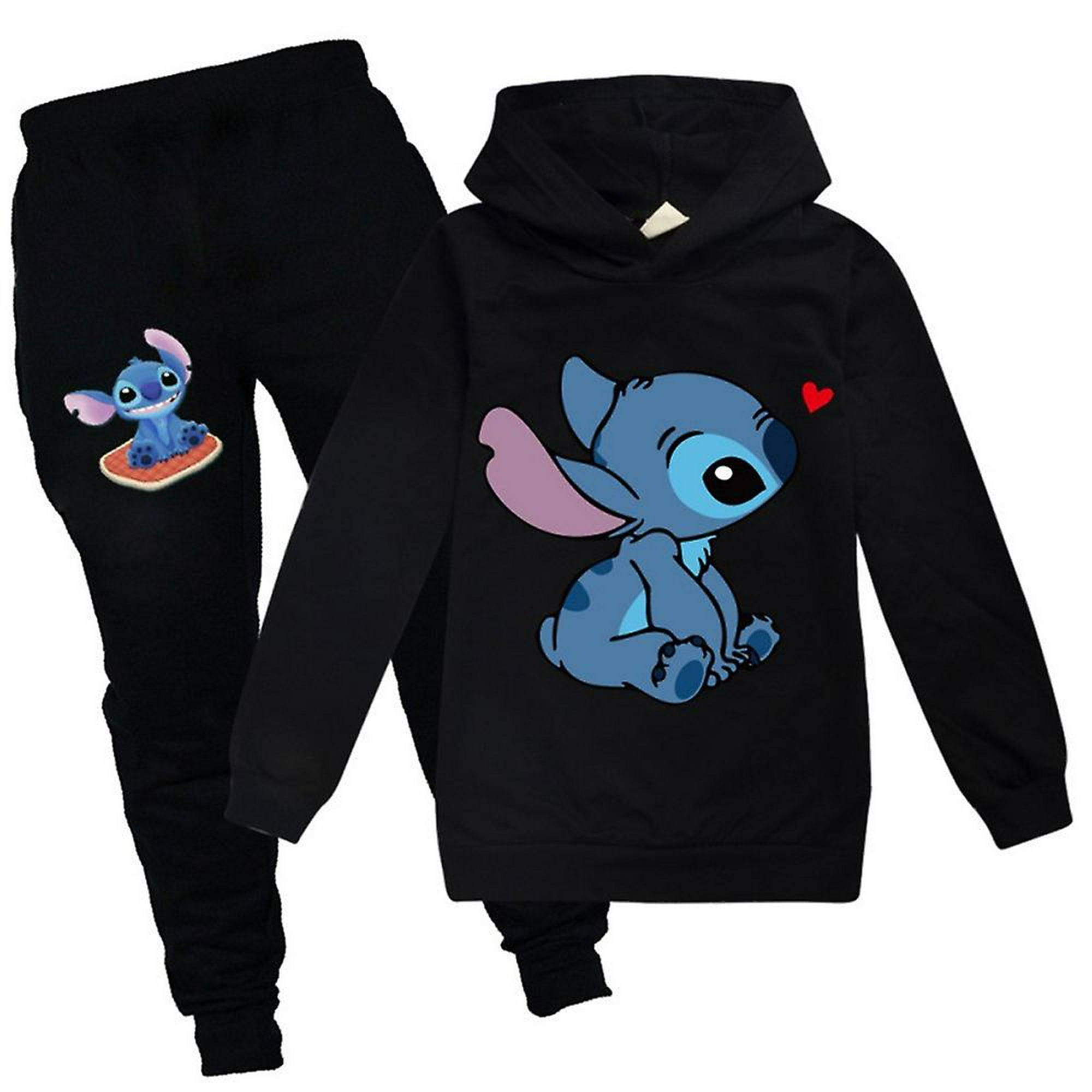 11-16 Years Kids Lilo And Stitch Hoodie Sweatshirt+pants Tracksuit Outfit  Set 