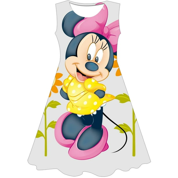 Niñas Mickey Minnie dibujos animados ratón princesa vestido niños disfraz  3D Mickey Fancy 2-8 años cumpleaños fiesta vestido niño ropa 20234T Gao  Jinjia LED