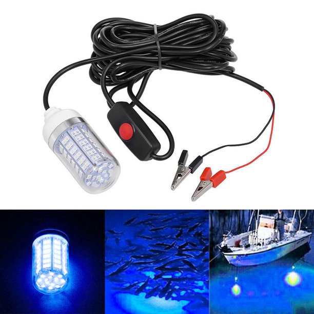 Luz de pesca subacuática 12V-24V, buscador de cebo señuelo, luz de