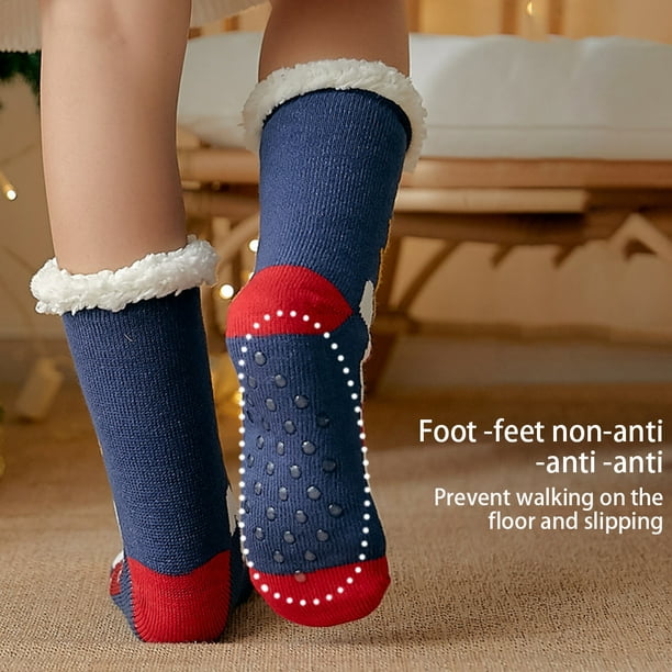 SEWORLD Calcetines navideños de otoño e invierno para mujer, calcetines de  suelo, calcetines de nieve, calcetines gruesos de lana Calcetines De Piscina  Niña (1-Blue, One Size): : Moda