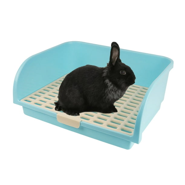 Comprar Caja de inodoro grande para conejos con cajón, rejilla esquinera,  orinal, bandeja para mascotas para cobayas adultos, Chinchill