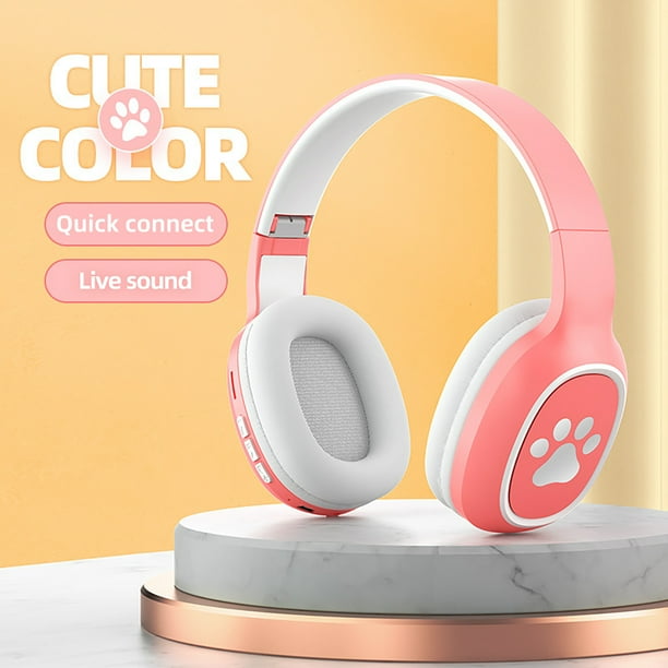 Auriculares inalámbricos con Bluetooth 5,0, cascos estéreo plegables con  micrófono, soporte para tarjeta TF, para