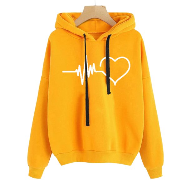 Gibobby Sudadera de mujer, Sudadera con capucha para mujer (Amarillo,M)  Gibobby