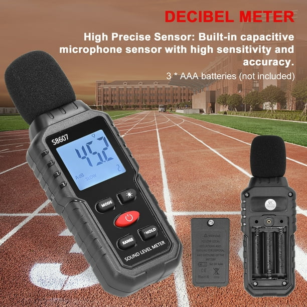 Medidor de ruido en decibeles digital 30-130dB.
