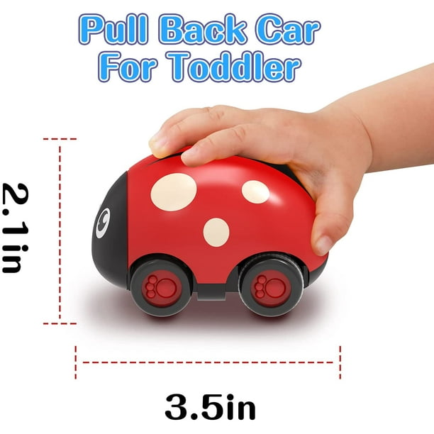 Juguetes de coche para niño de 1 año, juego de juguetes suaves para bebé,  juego de vehículos de automóvil de tracción hacia atrás, regalos de