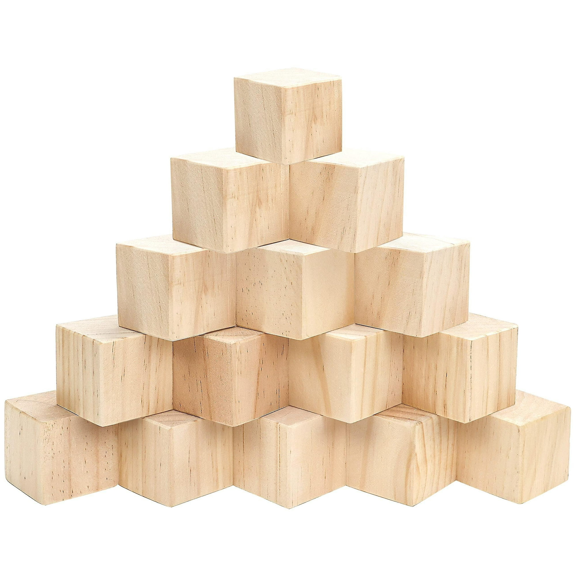 25g Cubos de madera (paquete de 50) 2 x 2 x 2 cm (0,78 x 0,78 x 0,78  pulgadas) cubos de madera bloques de madera de pino sin terminar YONGSHENG  8390613360960