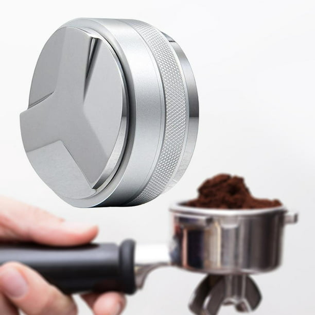 Distribuidor de café y manipulación, herramienta distribuidora de café  expreso, herramienta niveladora de prensa de manipulación de café de  aleación