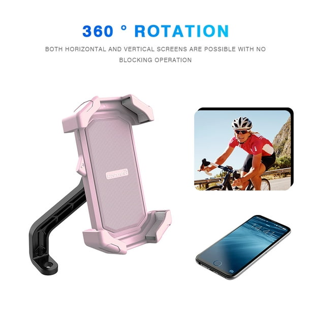 Soporte Para Teléfono De Bicicleta Soporte Móvil Bicicleta Ajustable  Universal (Espejo Retrovisor Rosa Azul)