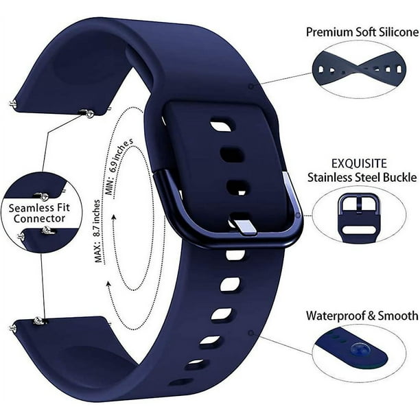 Correa de reloj de 22 mm compatible con Samsung Galaxy Watch 3 45 mm/Gear  S3 Frontier/classic, correa de reloj de silicona de 22 mm de liberación  rápida para mujeres y hombres YONGSHENG