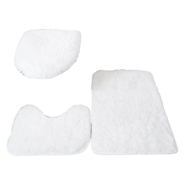 Wosthever Alfombra impermeable blanca para baño - Alfombra